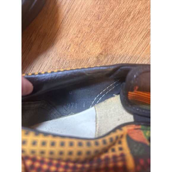 Vintage Vans Size 6 90s Shoes Made in USA Kente Cloth Print Slip On main image 9